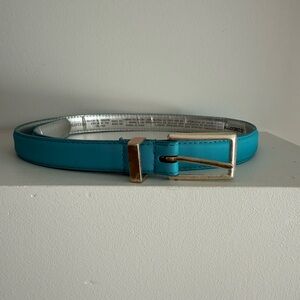 Liz Claiborne Turquoise Belt with Gold Buckle